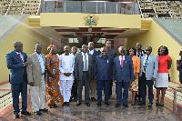 President Akufo-Addo pose with some of his ministers