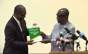 National Security Minister, Kan-Dapaah (R) launches Ghana's structural vulnerability report