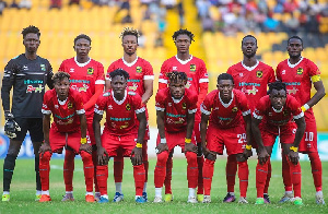 Kumasi Asante Kotoko players in a group photo