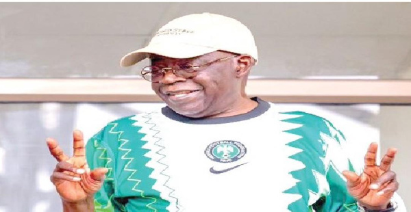 President Tinubu in Super Eagle jersey