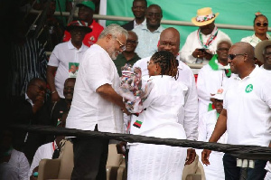 Lordina Mahama with Former President JJ Rawlings