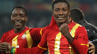 Asamoah Gyan and Kwadwo Asamoah