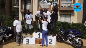 Emmanuel Boakye won the gold medal with a lap time of 5 minutes, 45 seconds