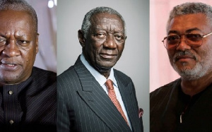 The three former Presidents, Mahama, Kufuor and Rawlings