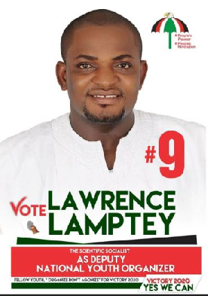 Aspiring Deputy National Youth Organiser of the NDC, Lawrence Nii Lamptey