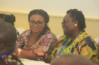 EC Chair - Charlotte Osei and one of her deputies