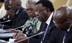 Namibia's President Hage Geingob. Sputnik/Mikhail Metzel/Kremlin via REUTERS/File Photo