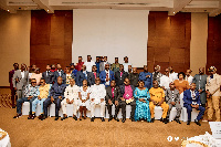 Alan Kyerematen with the members of clergy when he met them