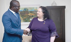 Bryan Acheampong with Shlomit Sufa, Israeli Ambassador to Ghana