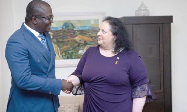 Bryan Acheampong with Shlomit Sufa, Israeli Ambassador to Ghana