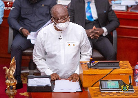 Finance Minister Ken Ofori-Atta during the 2022 budget presentation in Parliament