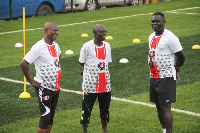 Coach Frimpong Manso with Kwasi Appiah