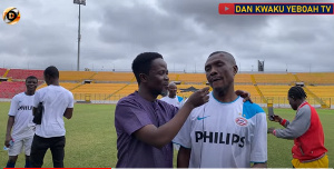 Ayittey Dormon (right) speaking with Dan Kwaku Yeboah