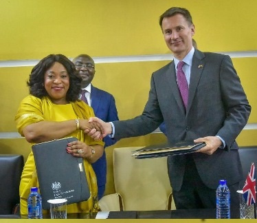 UK Secretary for Foreign and Commonwealth Affairs, Jeremy Hunt and Shirley Ayorkor Botchwey