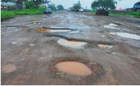 The poor roads have affected farmers making it difficult to send their produce to market centres