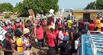 The drivers demonstrated against the government's neglect and the Volta Lake Transport Company Limi