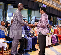 TB Joshua meets with current Liberian president, George Weah, at his church