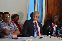 Executives of Dangote Ghana Limited at the press conference