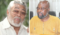 Former President, Jerry John Rawlings and Henry Lartey