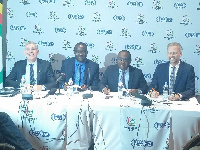 Kwesi Nyantakyi (second from right) at the signing ceremony.