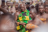 Otumfuo Osei Tutu II with his people during Akwasidae K3se3