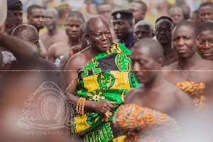 Otumfuo Osei Tutu II with his people during Akwasidae K3se3