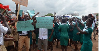 About 200 trainee nurses have pitched camp at the premises of the Ministry of Health