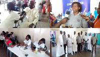 The residents were screened for Hepatitis B, blood sugar, eye problems, and blood pressure