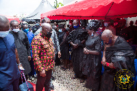 President Nana Addo Dankwa Akufo-Addo visited the family of the late Mfantseman MP