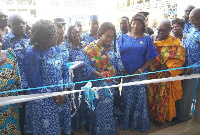 The Minister commissioned a two-storey 18 unit classroom block in honour of President Akufo-Addo