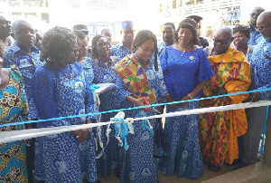 The Minister commissioned a two-storey 18 unit classroom block in honour of President Akufo-Addo