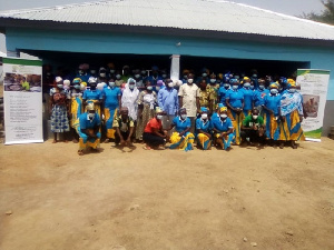 Cross section of the women at the commissioning of the processing centres