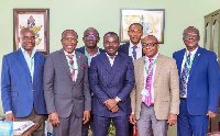 Ernest Appiah MD AMG in the middle with some management members of the University