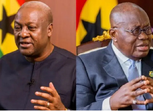 Former President John Mahama and President Akufo-Addo