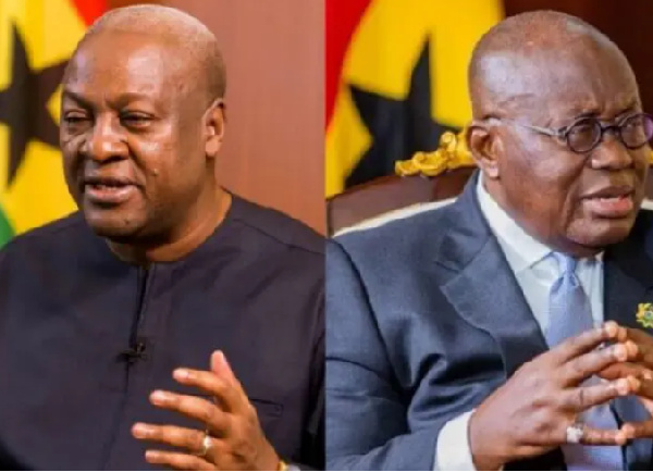 Former President John Mahama and President Akufo-Addo