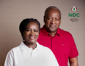 Prof Jane Naana Opoku-Agyemang (L) with former President John Mahama (R)