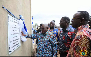 President Akufo-Addo commissioning the Springs and Bolts Company at Asokwa