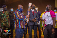 President Akufo-Addo receives the Queens relay baton