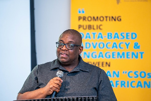 Glen Mpani, political campaigns expert speaking at Data for Governance Alliance gathering