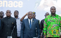 President Akufo-Addo with  Lands Minister, Samuel Jinapor