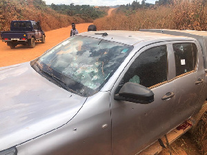 The bullets riddled bullion van