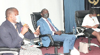 Panel members; Dr. Justice Srem-Sai (L), Lawyer Lamtiig Apanga (R) and Lawyer Beatrice Annan