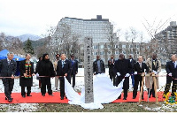 President Nana Addo Dankwa Akufo-Addo at Inawashiro, the birth of Dr. Hideyo Noguchi