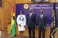 Governors, Bank of Ghana; Elsie Addo Awadzi (L) Dr Ernest Addison (M) & Dr Maxwell Opoku Afari (R)