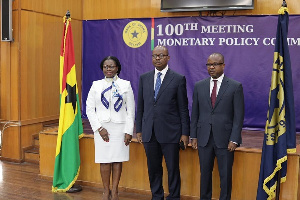 Governors, Bank of Ghana; Elsie Addo Awadzi (L) Dr Ernest Addison (M) & Dr Maxwell Opoku Afari (R)