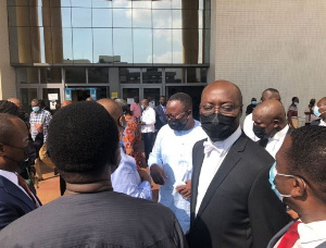 Ato Forson at the court premises during first appearance