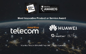 Huawei and Mauritius Telecom have won the Most Innovative Product award