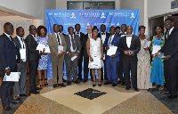 Group photograph of award winners with the CEO