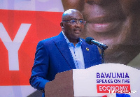 Vice President, Dr. Mahamudu Bawumia speaking during his lecture on April 7