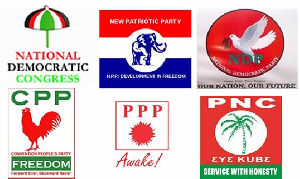 Logos of some political parties in Ghana